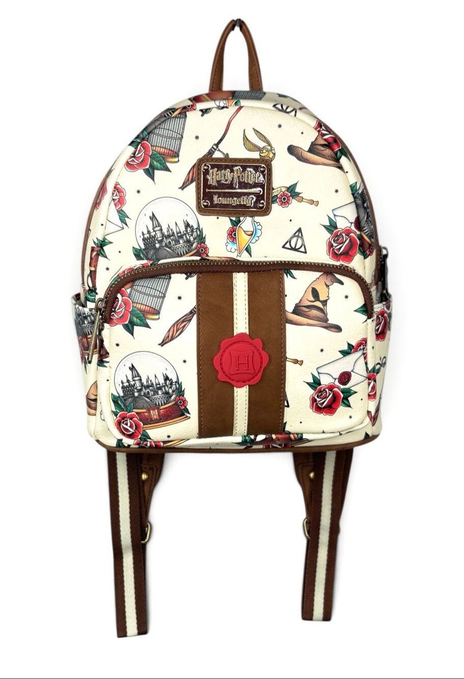 Loungefly Harry Potter Tattoo Print Mini Backpack Wizarding World NWT 2022